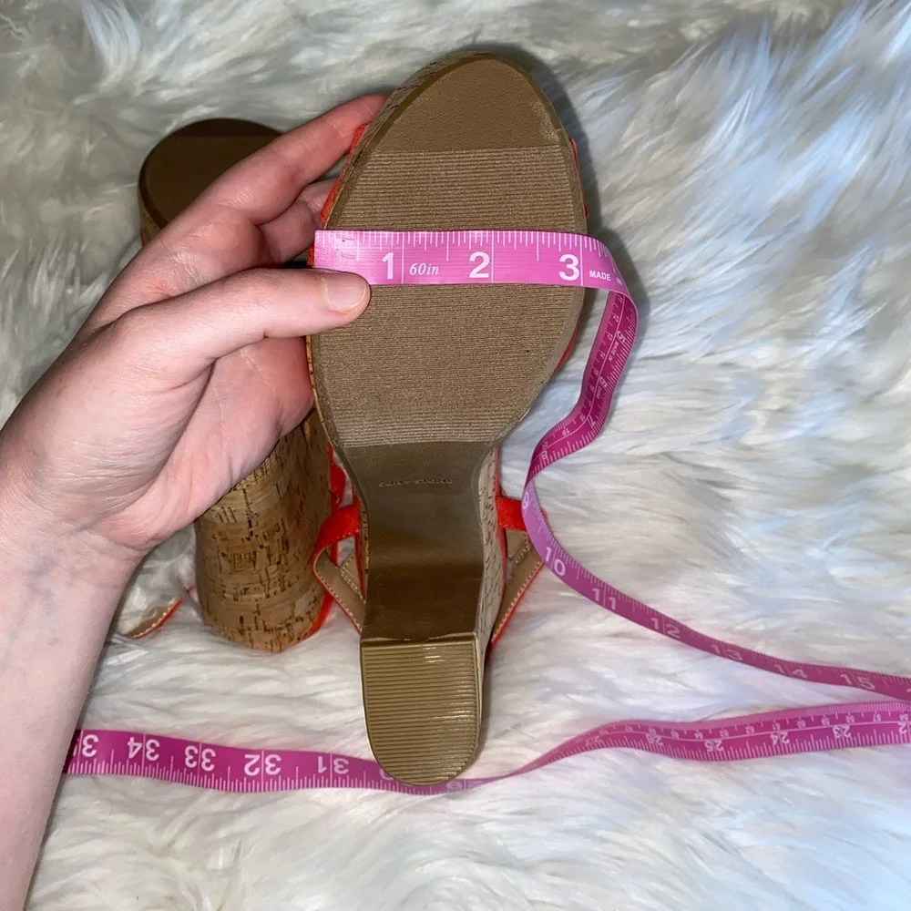 Sun & Stone salmon colored wedges size 9M NWOT